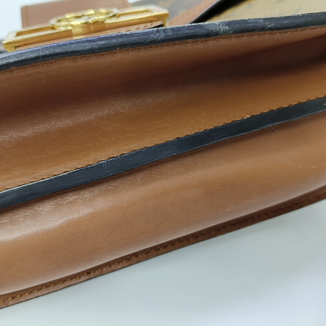 DAUPHINE MM Monogram Coated Canvas Brown