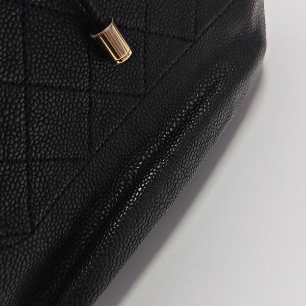 Quilted Grained Calfskin Black