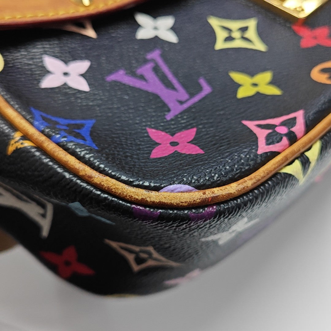 LV × TM SOLOGNE Monogram Coated Canvas Black