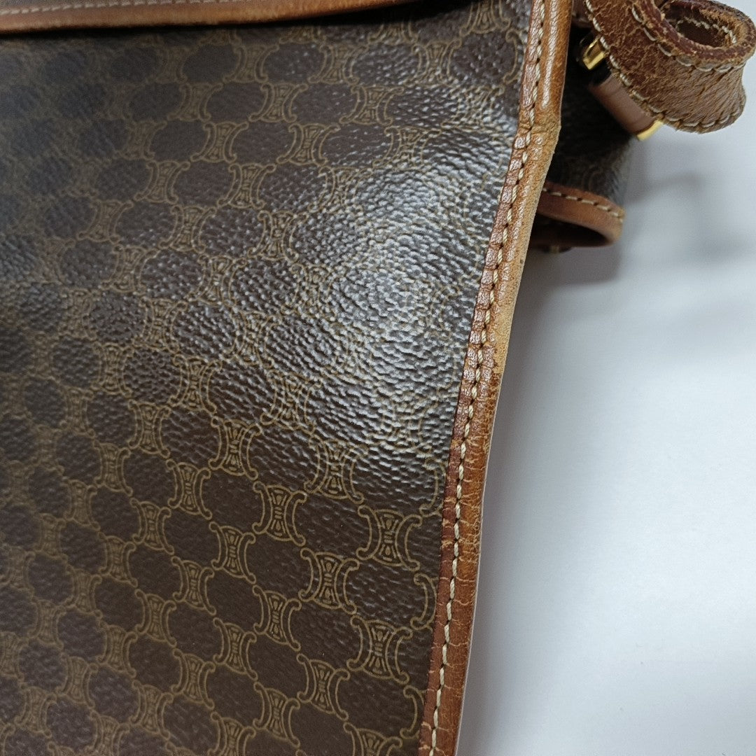 MACADAM CLUTCHES Coated Canvas Brown