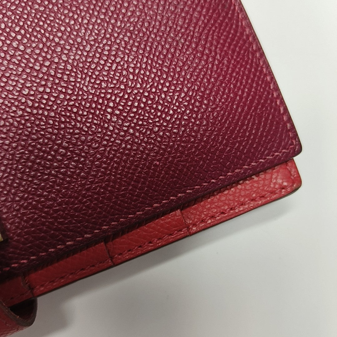 Bearn Medium Epsom Red Wallet