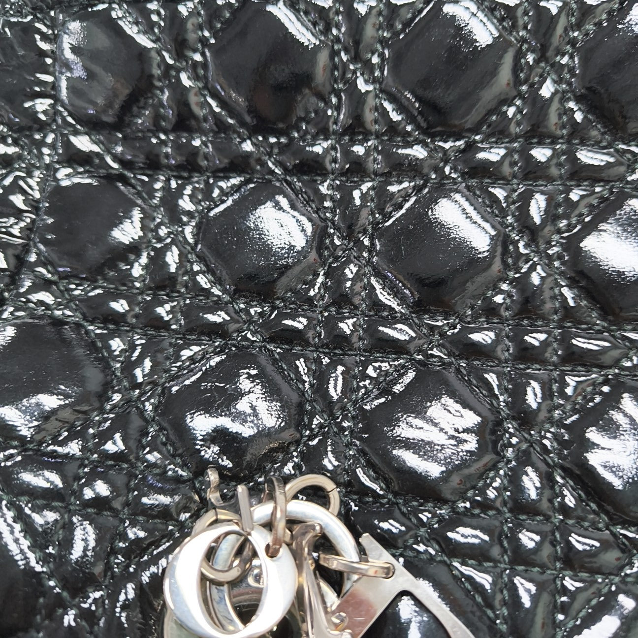 Dior Soft Cannage Patent Leather Black