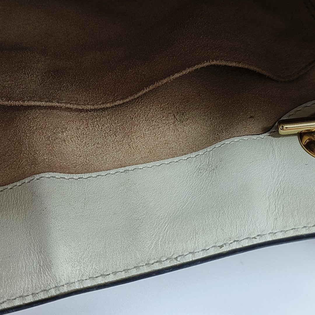 Padlock Small Monogram Coated Canvas Beige