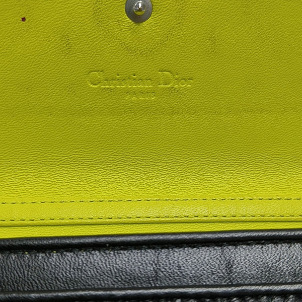 Lady Dior Small Cannage Lambskin Black Wallet