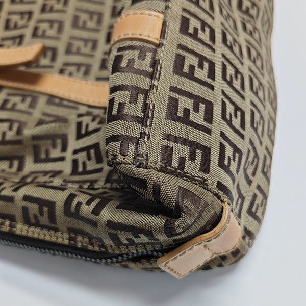 Canvas Top Handle Bag Brown