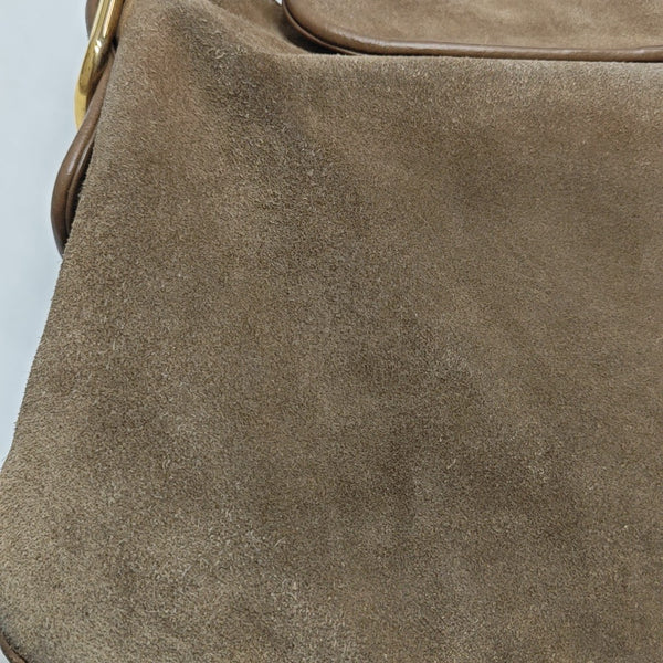 Suede Shoulder Bag Brown