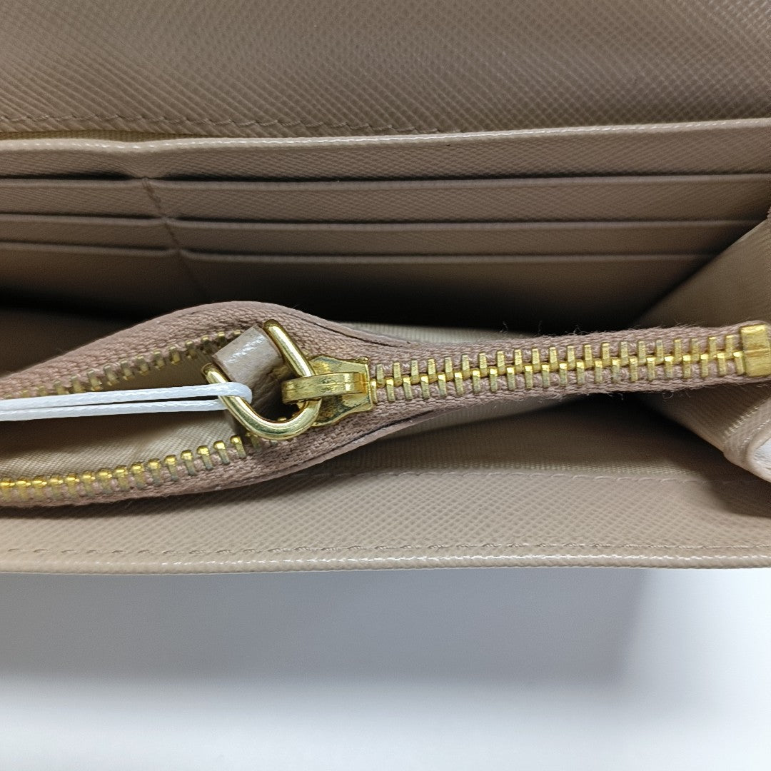 Saffiano Calfskin Wallet Beige