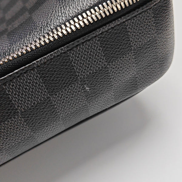 STEEVE Damier Graphite Coated Canvas Gray