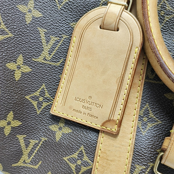 KEEPALL 45 Monogram Coated Canvas Brown