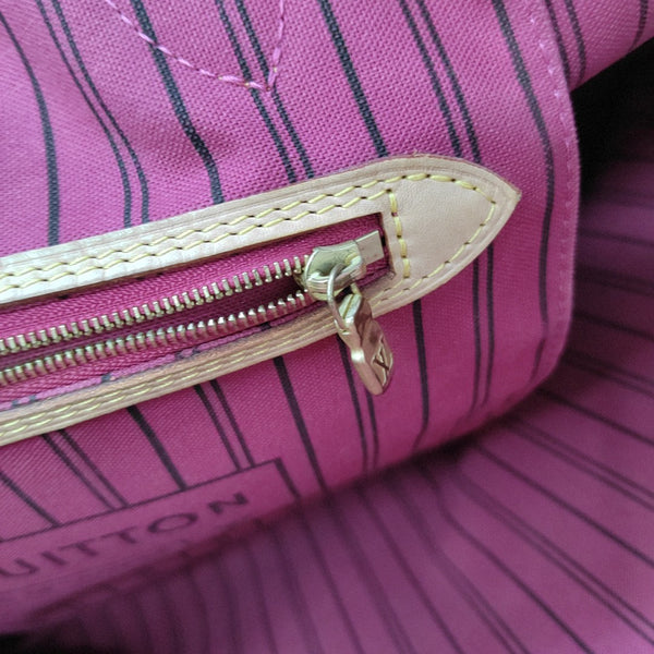NEVERFULL MM Monogram Coated Canvas Brown