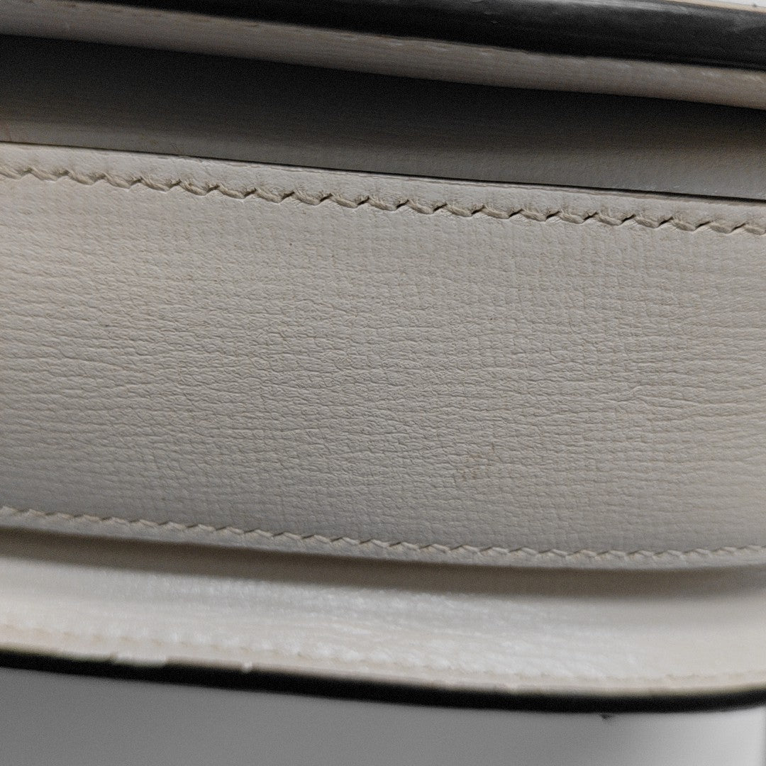 Authenticated pre-owned  Horsebit 1955 Small Calfskin White - Shoulder Bag at Looply