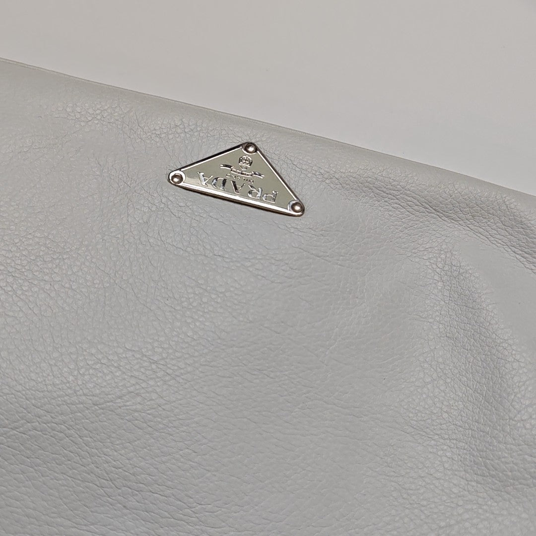 Calfskin Shoulder Bag White