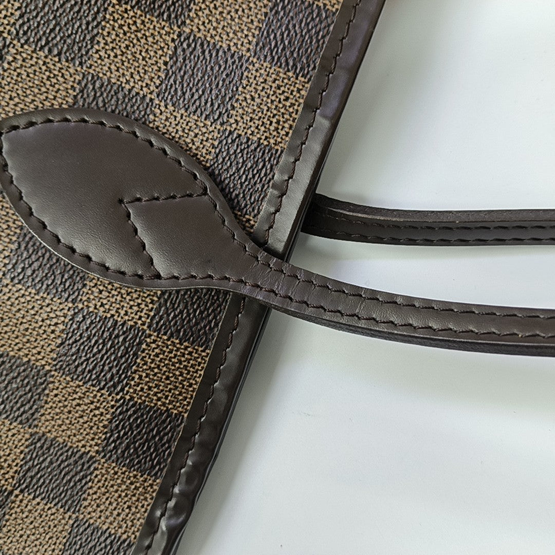 NEVERFULL GM Damier Ebene Coated Canvas Brown