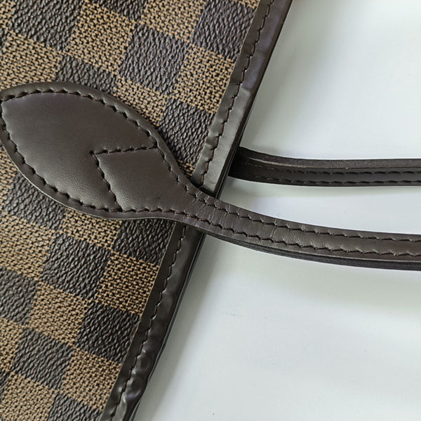 NEVERFULL GM Damier Ebene Coated Canvas Brown