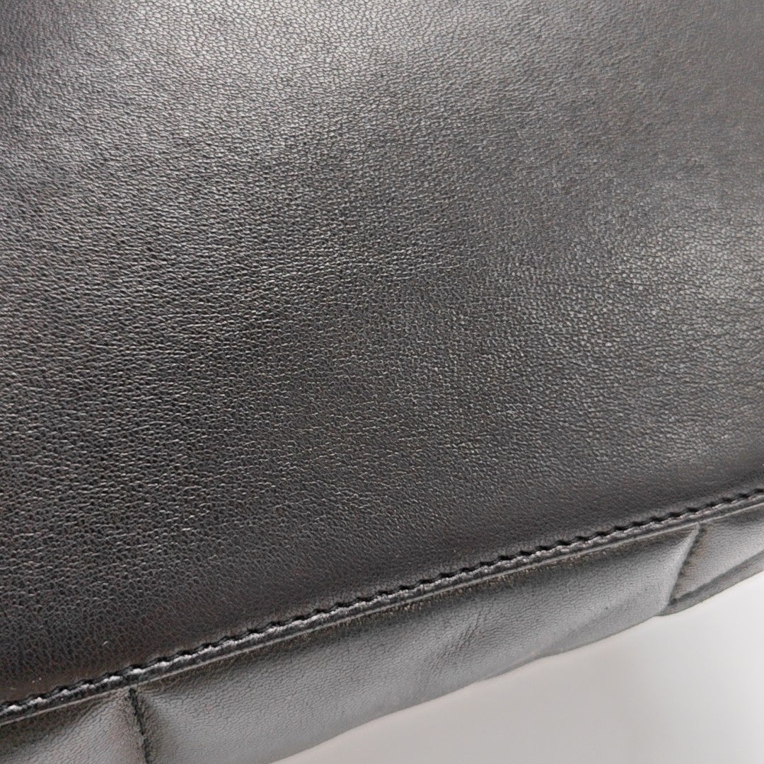 LOULOU Medium Quilted Lambskin Black