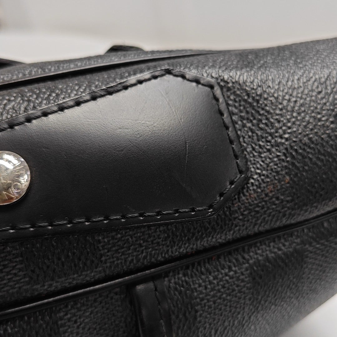 DANIEL Damier Graphite Coated Canvas Gray