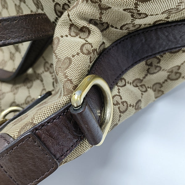 Monogram Canvas Tote Bag Brown