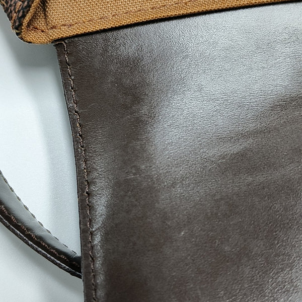 SOHO Damier Ebene Coated Canvas Brown