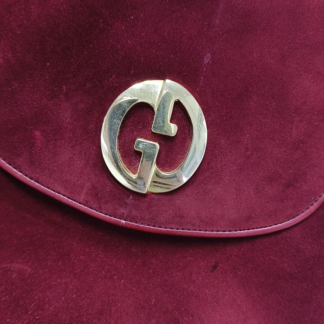 Suede Shoulder Bag Red