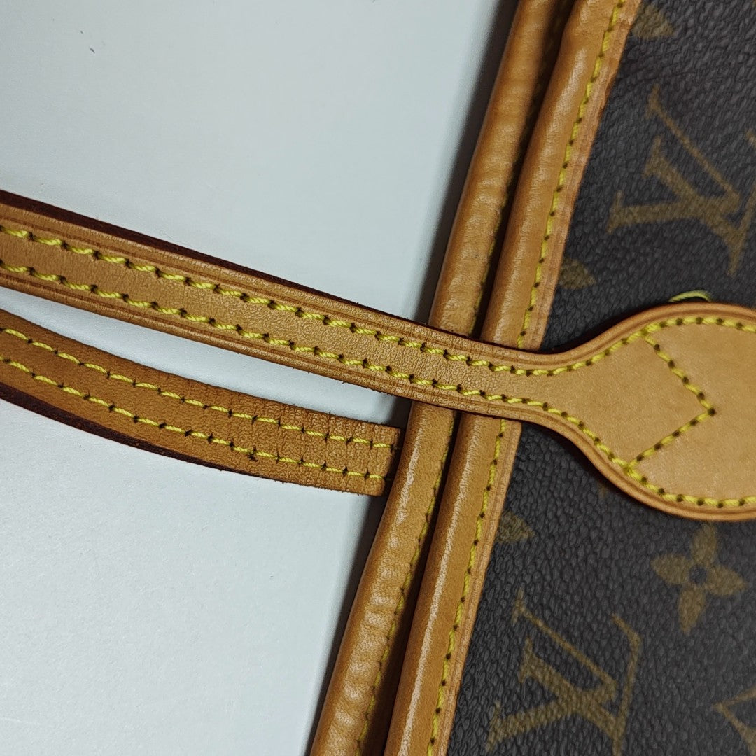 NEVERFULL MM Monogram Coated Canvas Brown