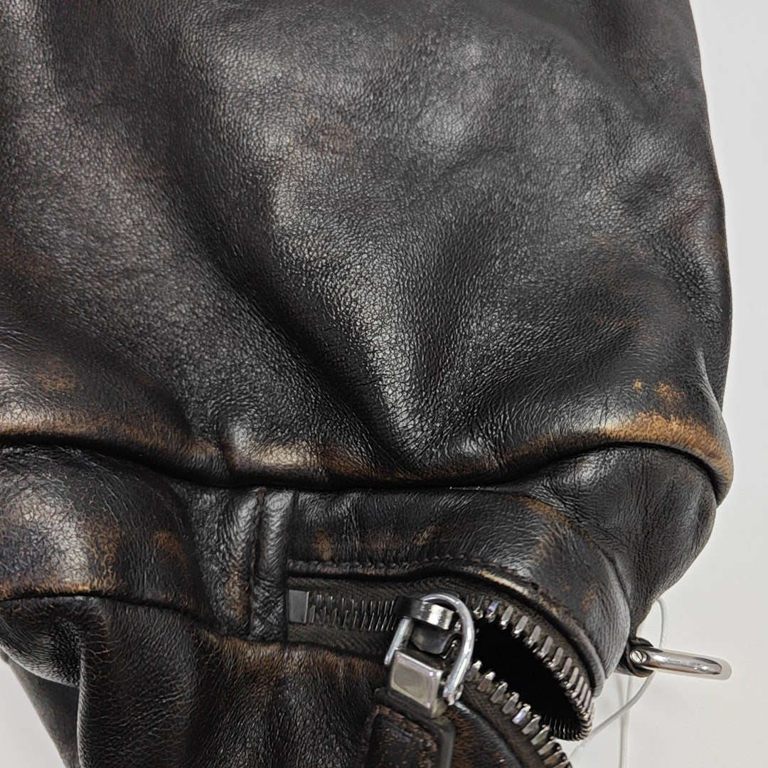 Calfskin Shoulder Bag Brown