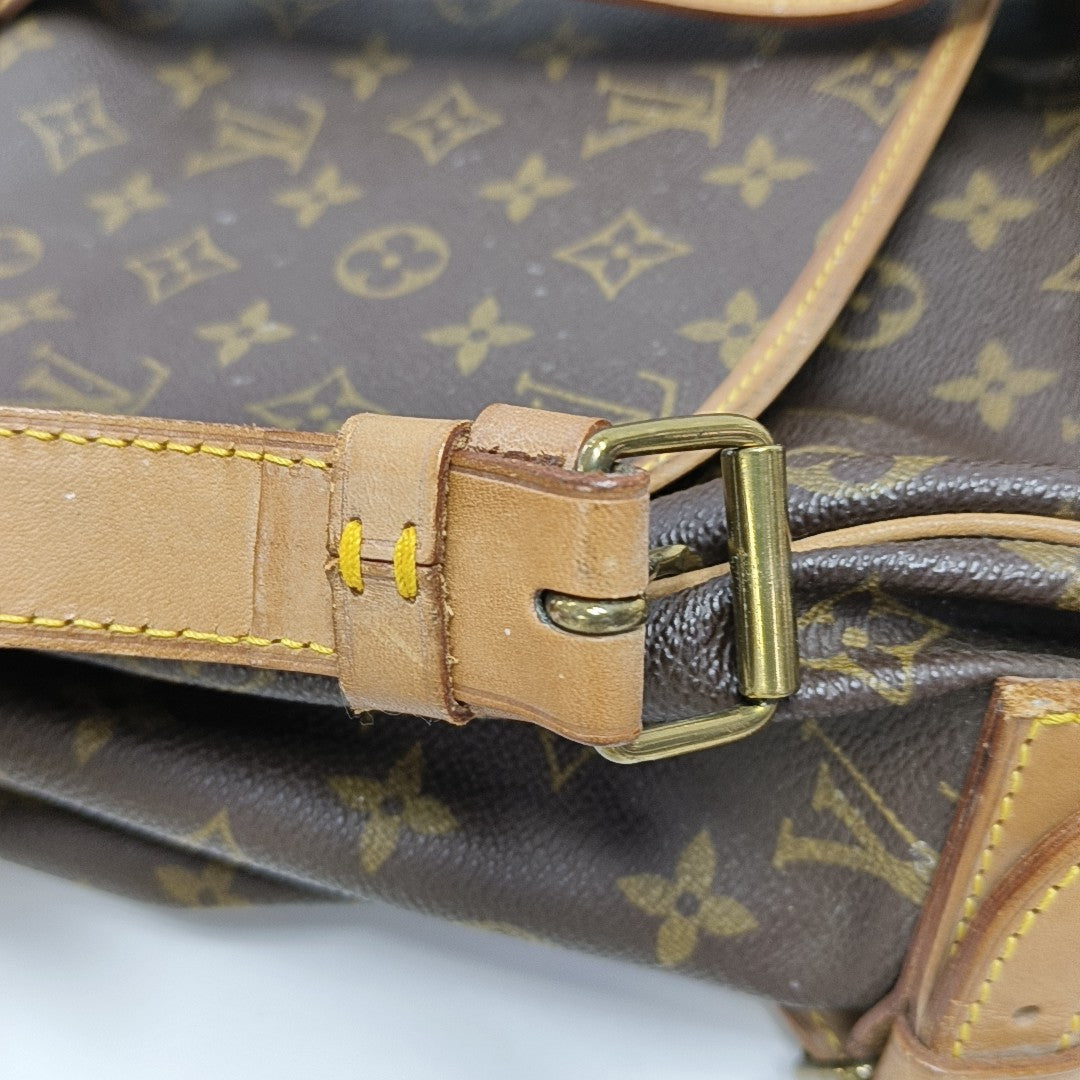 SAUMUR 35 Monogram Coated Canvas Brown