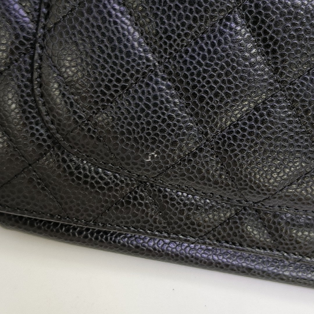 WOC Quilted Grained Calfskin Black