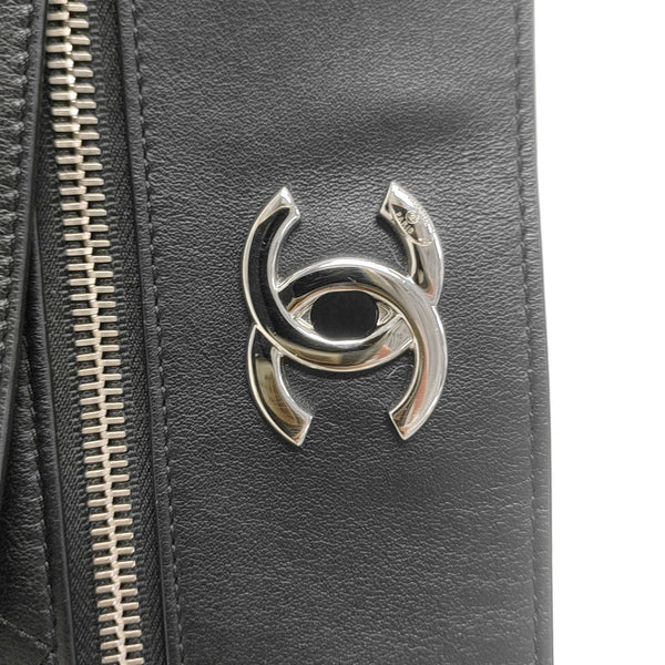 Quilted Calfskin Bucket Bag Black