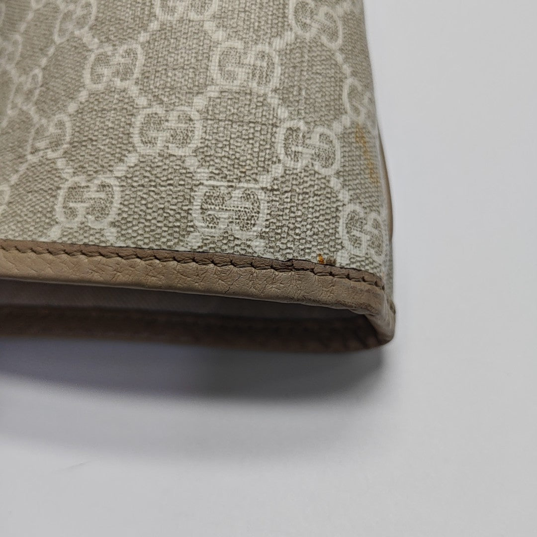 Ophidia Medium Monogram Coated Canvas Beige