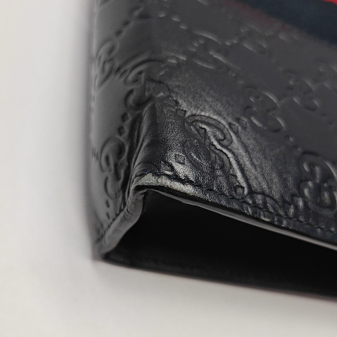 Signature Monogram Calfskin Blue