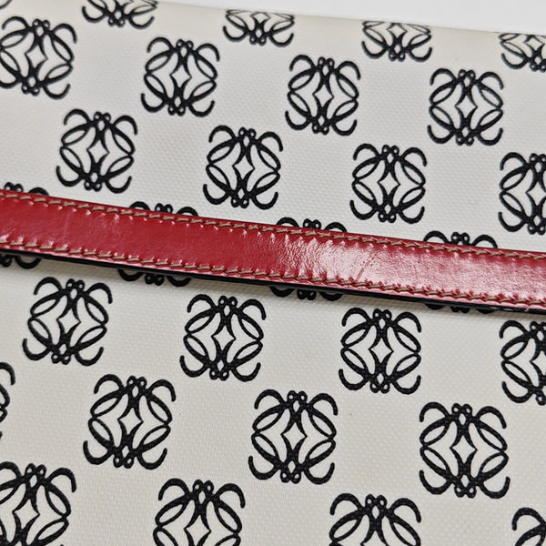 Monogram Coated Canvas Tote Bag Beige