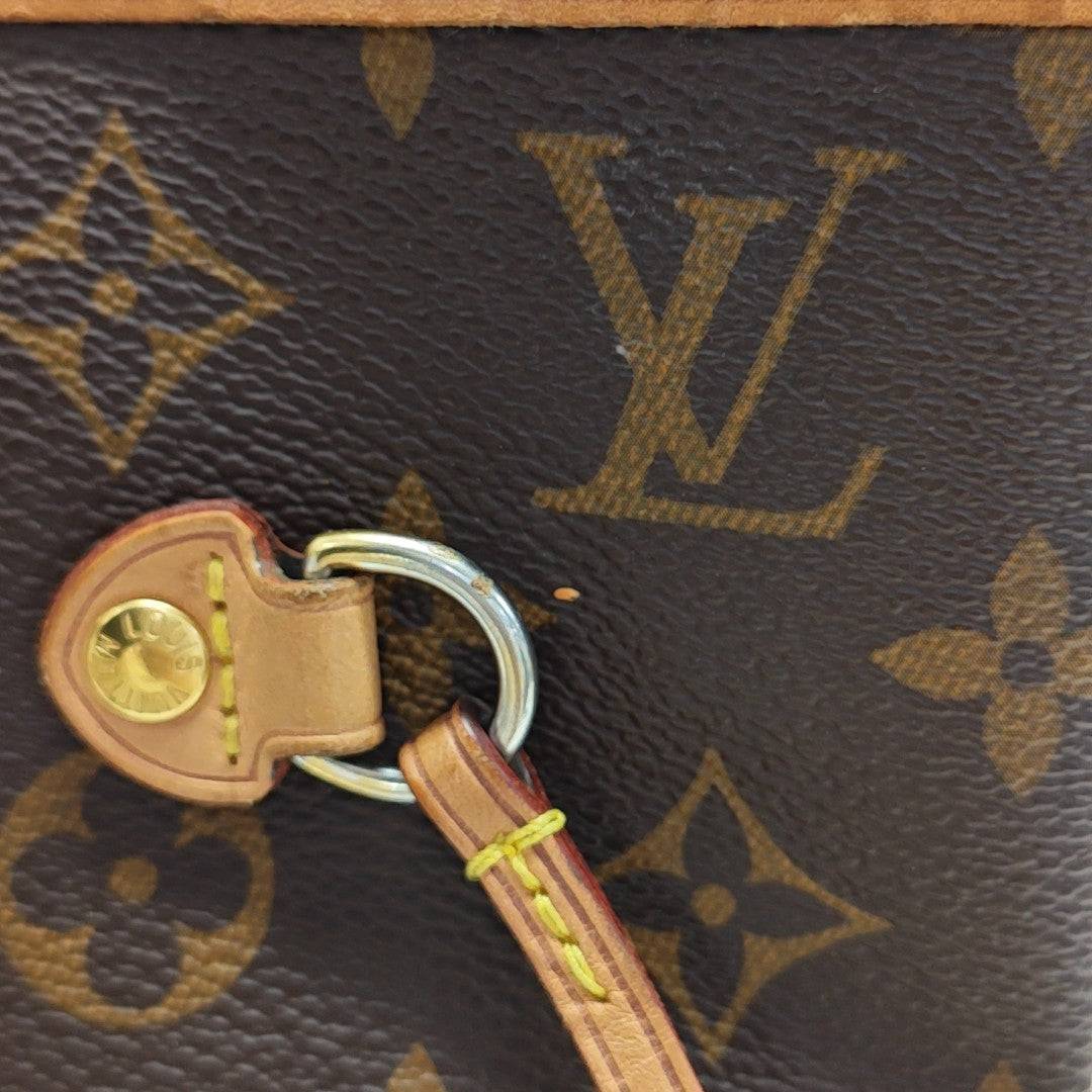 NEVERFULL MM Monogram Coated Canvas Brown