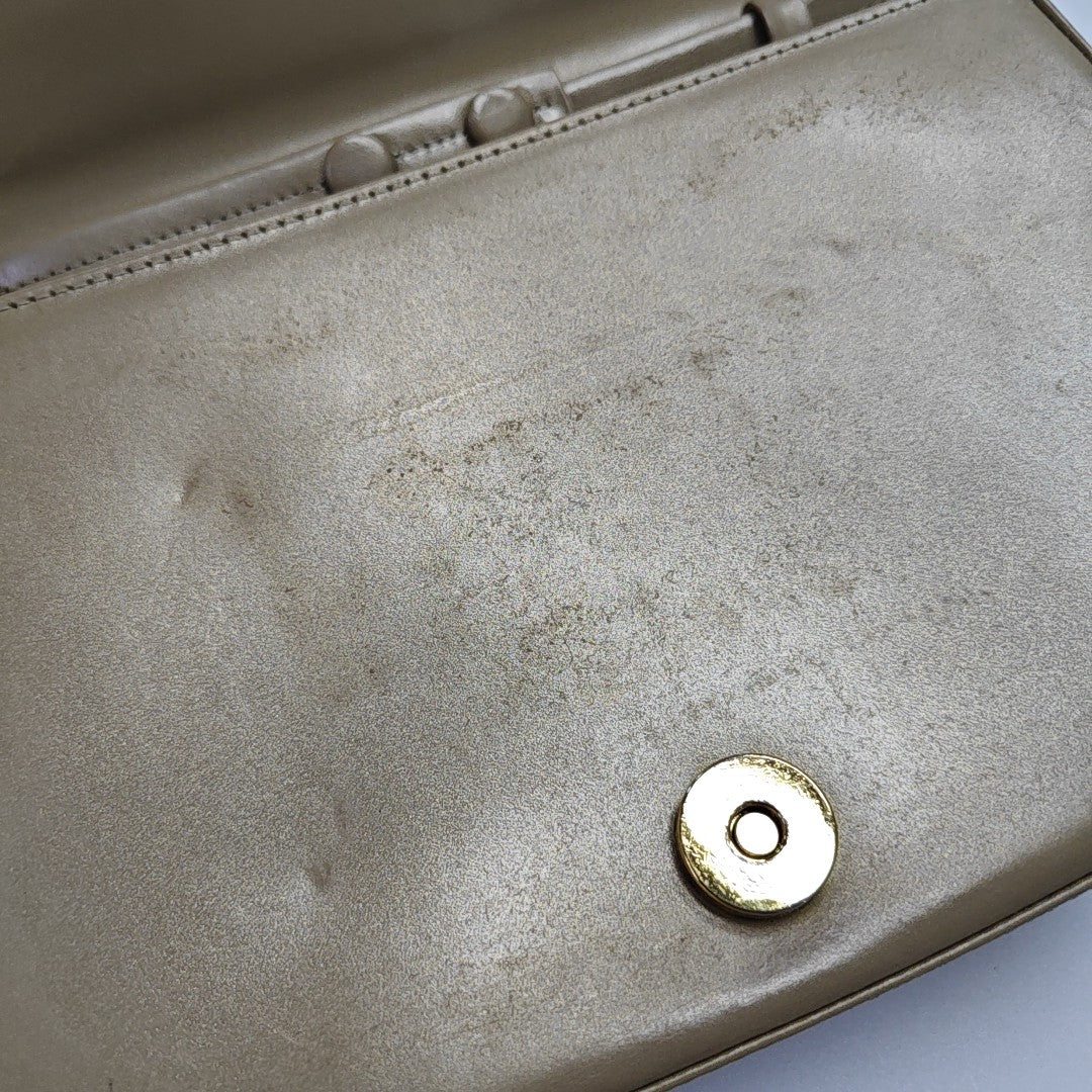 Leather Top Handle Bag Brown