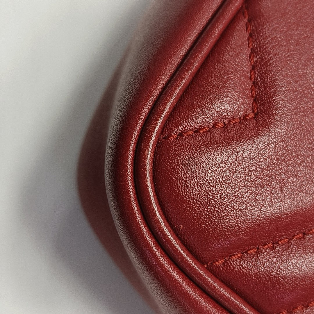 GG Marmont Mini Quilted Calfskin Red