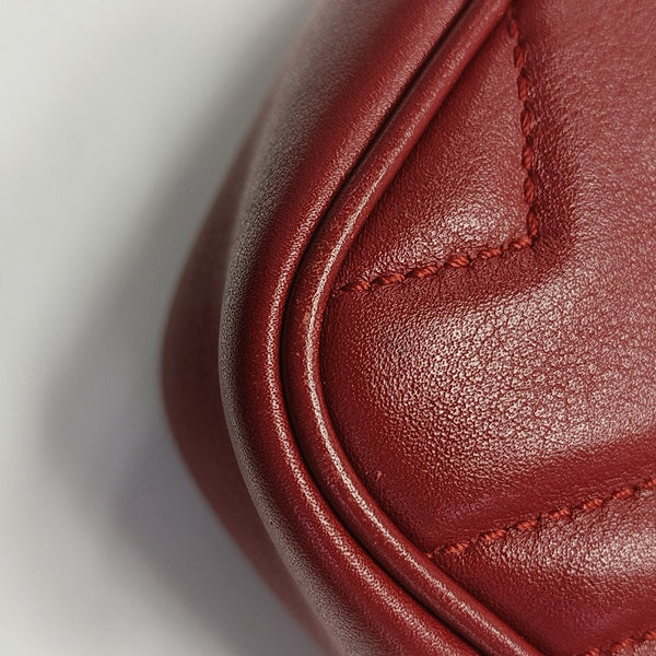 GG Marmont Mini Quilted Calfskin Red