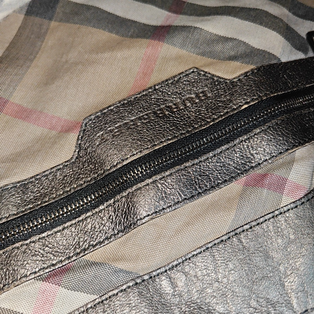 Calfskin Top Handle Bag Gray