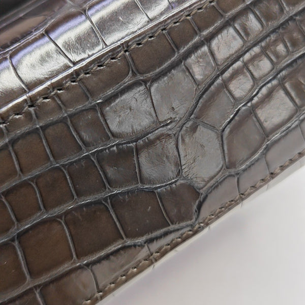Lady Dior Mini Crocodile Brown
