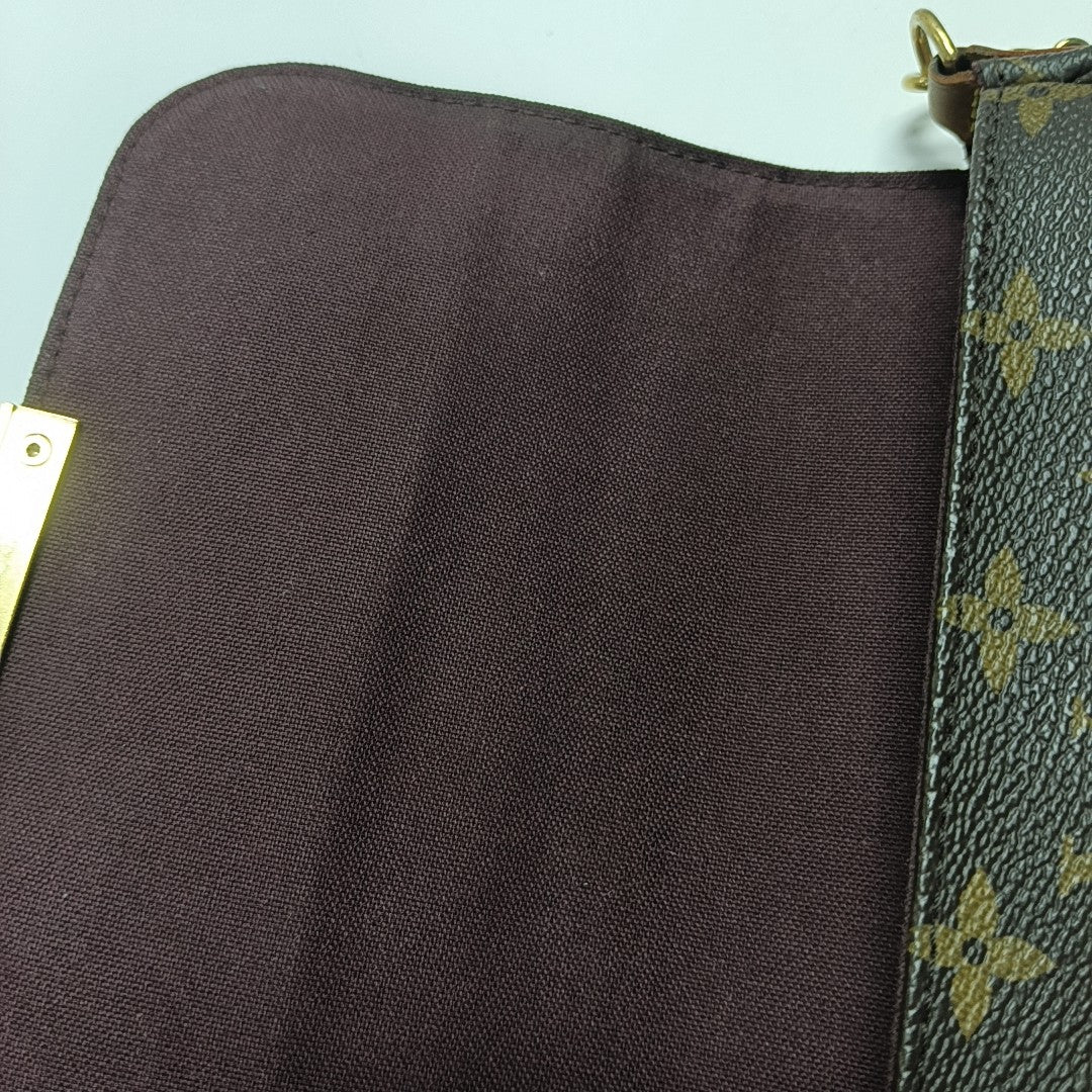 FAVORITE PM Monogram Coated Canvas Brown