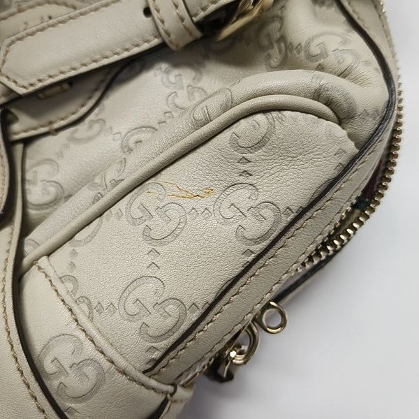 Monogram Calfskin Top Handle Bag White