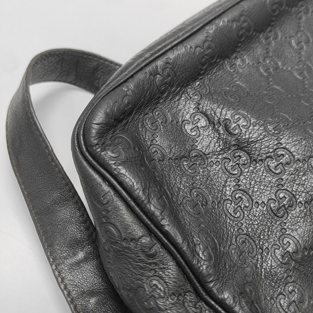 Monogram Calfskin Shoulder Bag Black