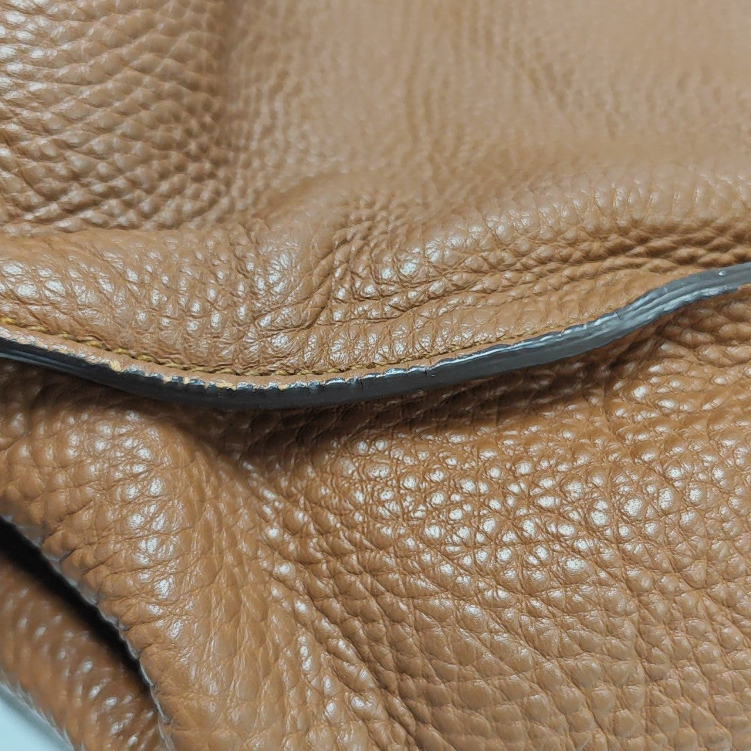 Calfskin Shoulder Bag Brown