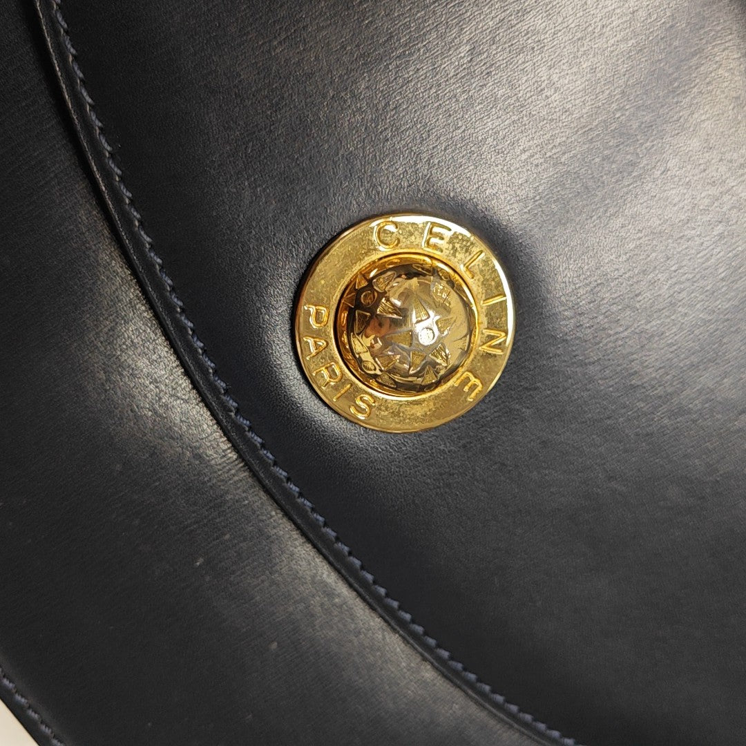 Calfskin Shoulder Bag Blue