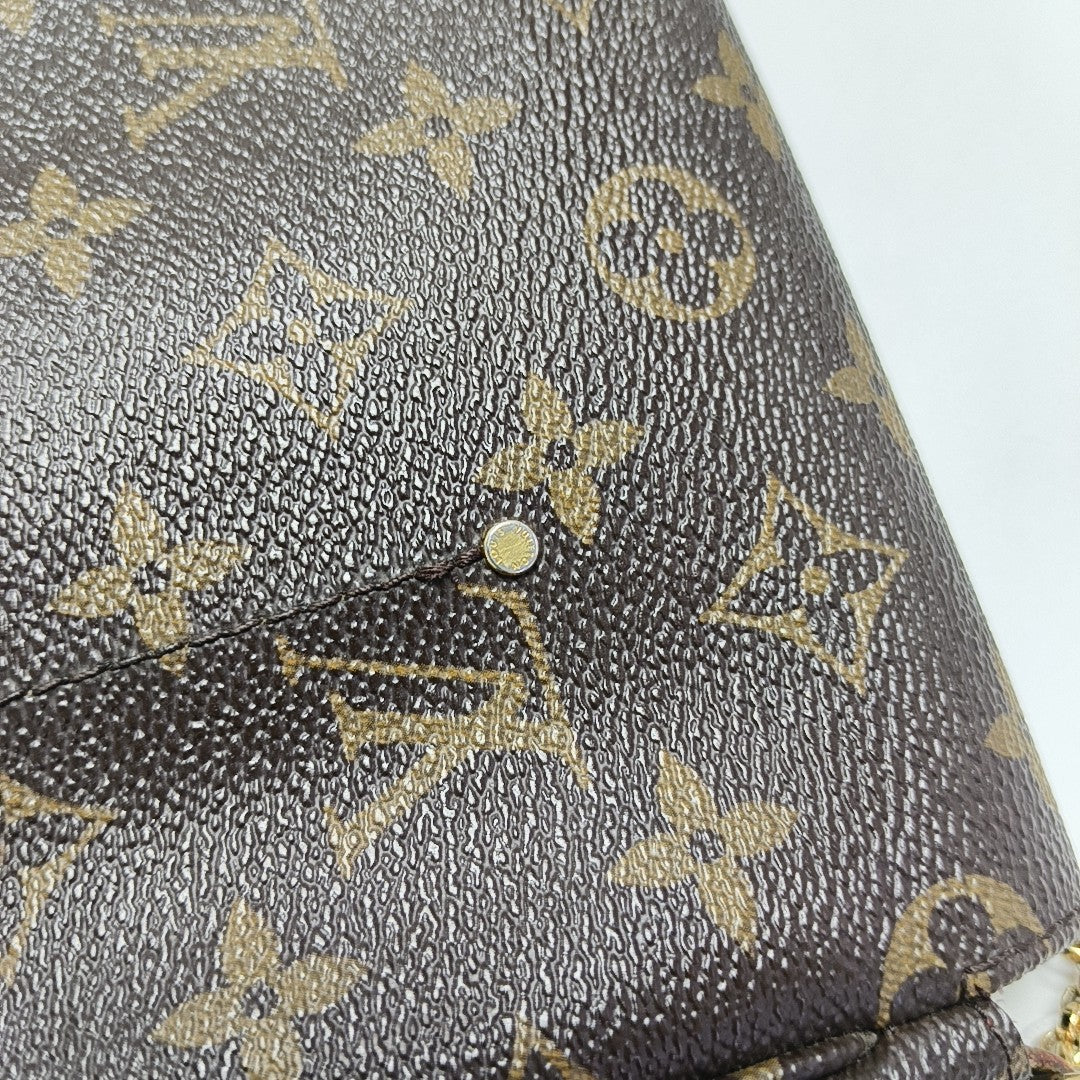 FAVORITE PM Monogram Coated Canvas Brown