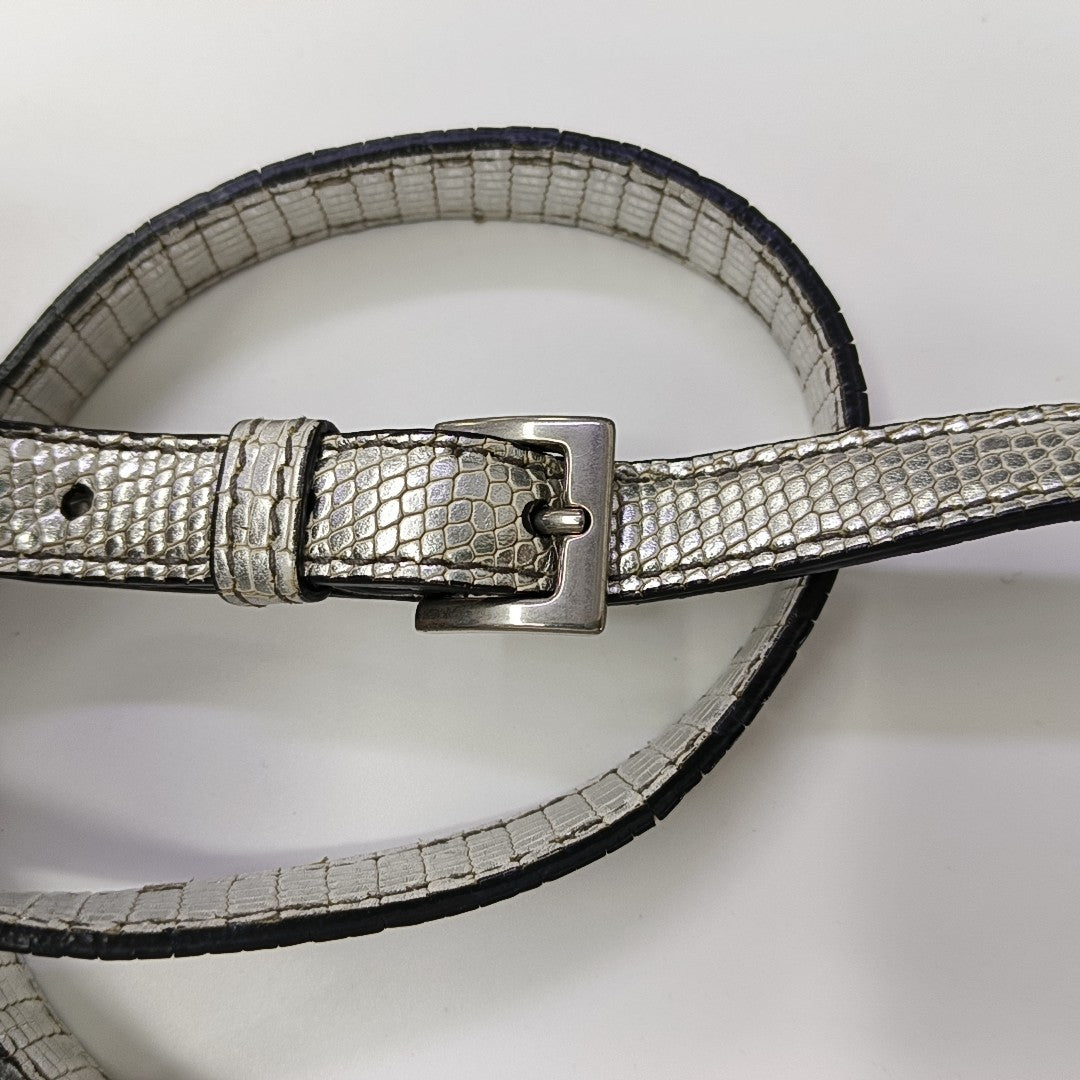 Miu Lady Calfskin Silver