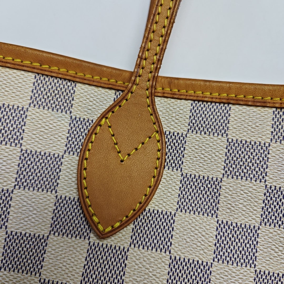 NEVERFULL MM Damier Azur Coated Canvas Beige