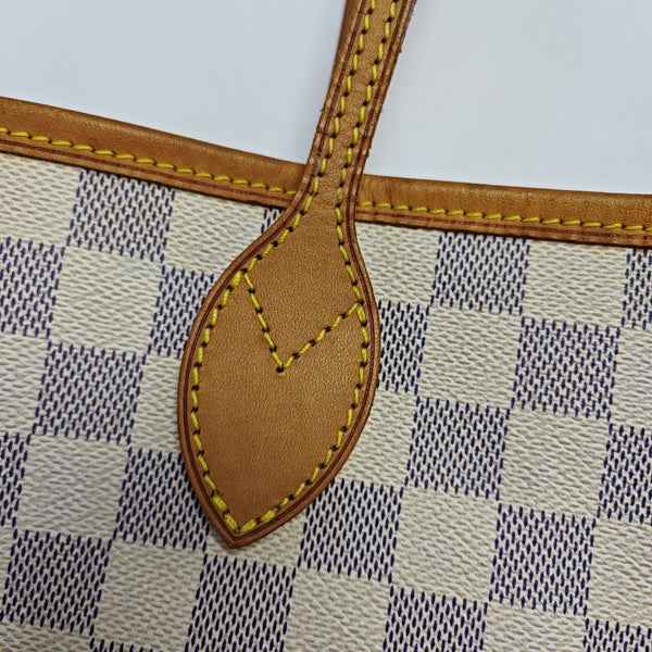 NEVERFULL MM Damier Azur Coated Canvas Beige