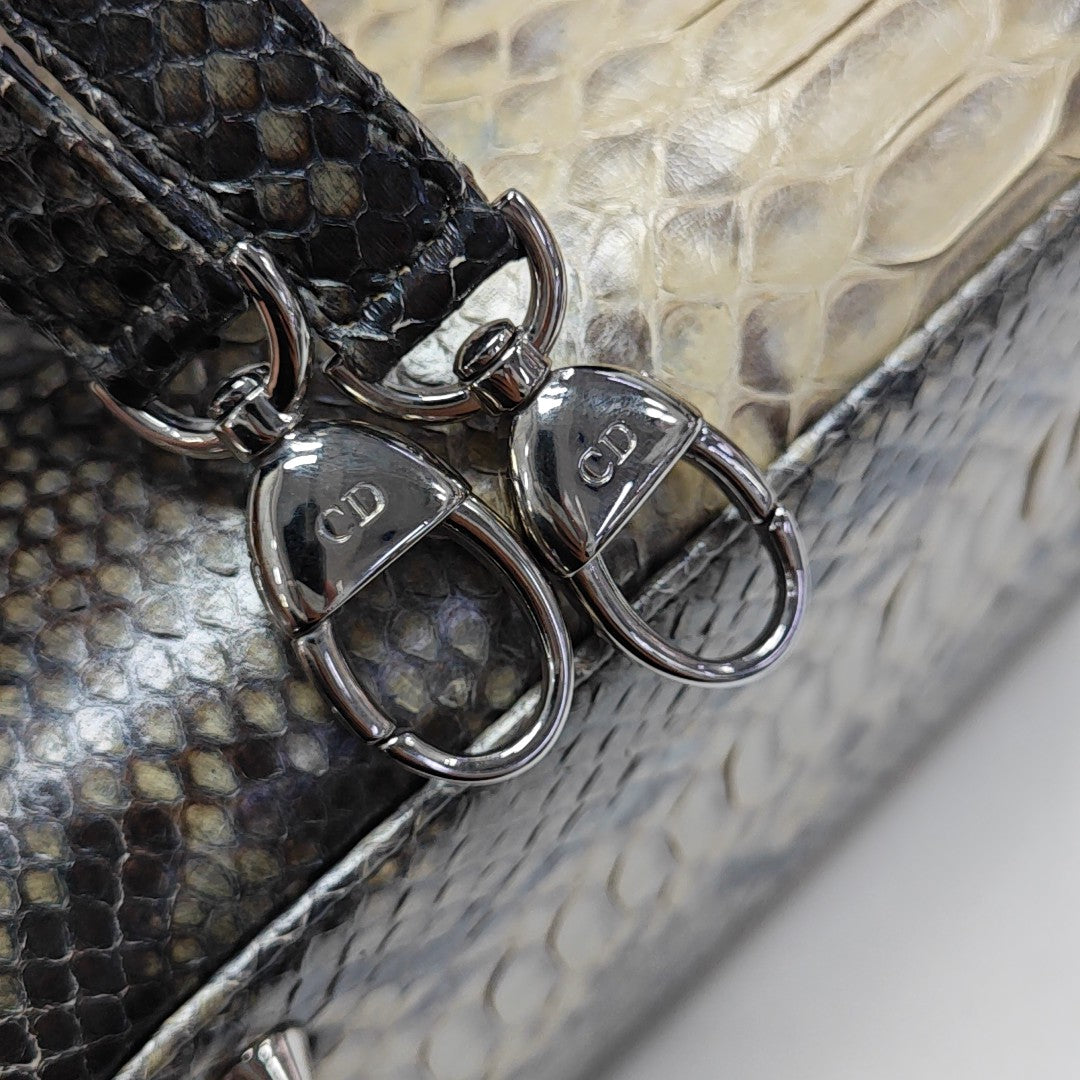 Lady Dior Medium Python Brown