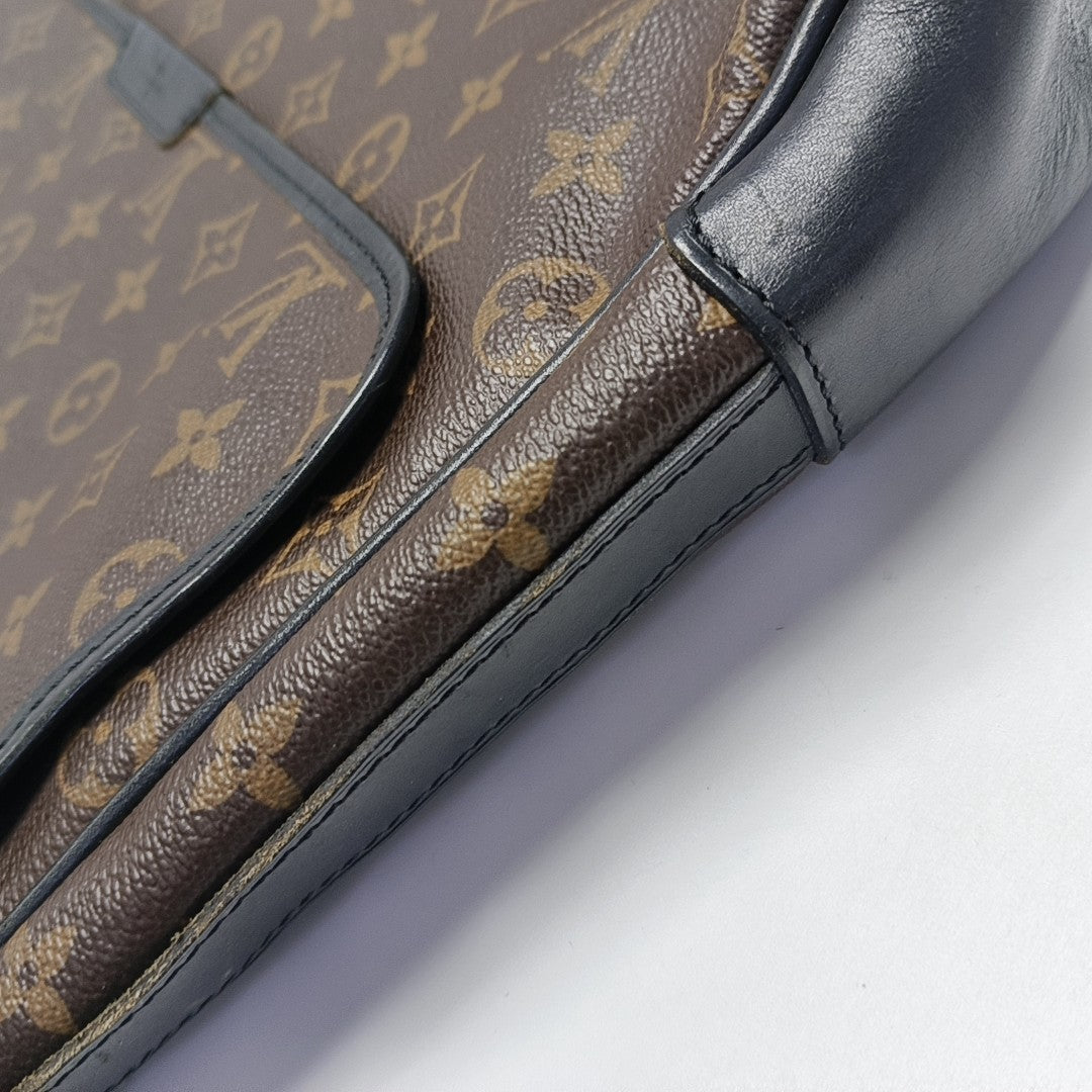 BASS Monogram Coated Canvas Brown