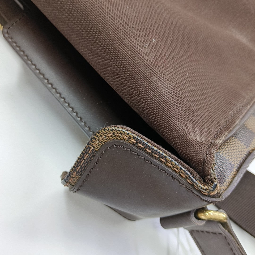 SPENCER Damier Ebene Coated Canvas Brown