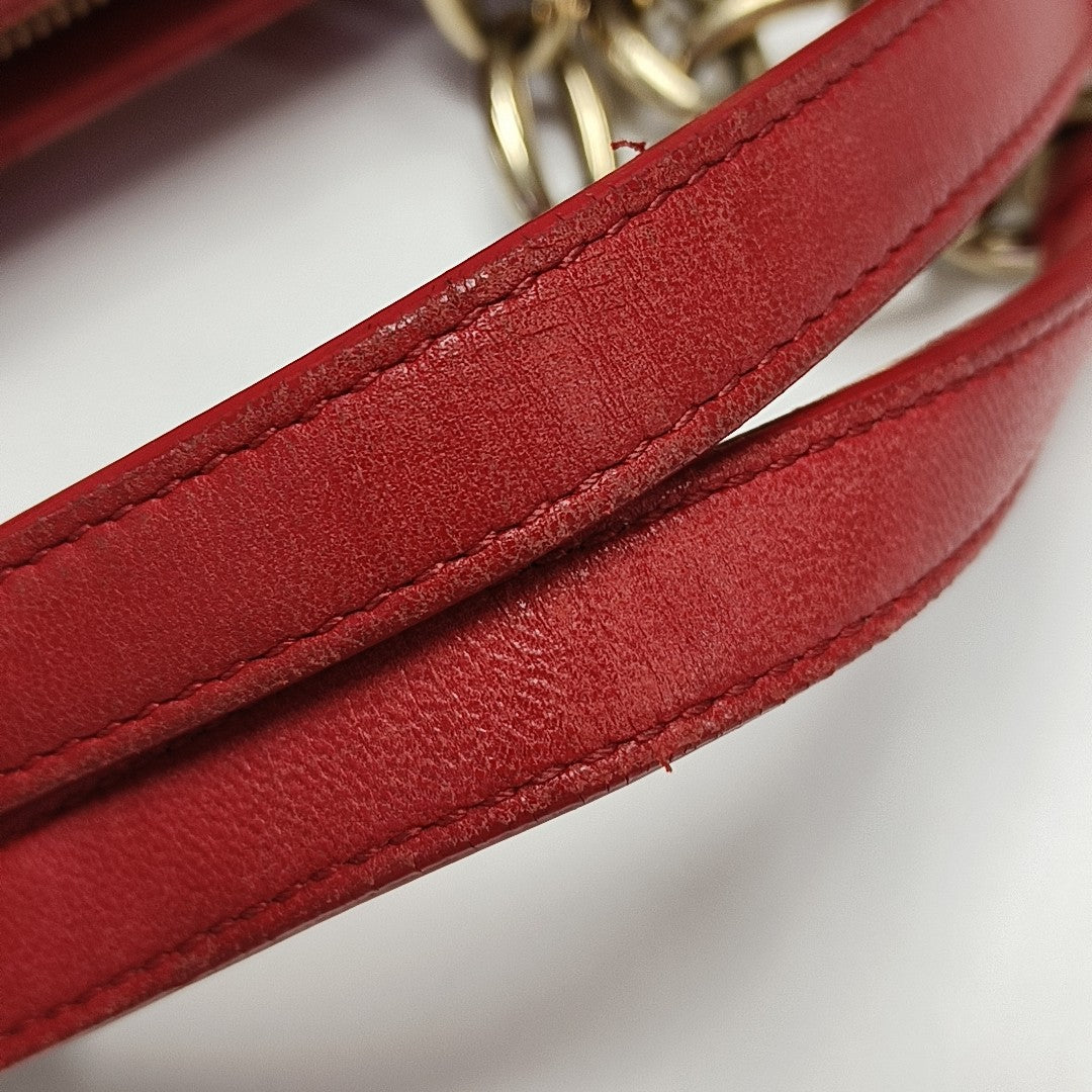 Dior Soft Cannage Lambskin Red